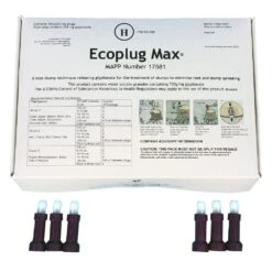 Ecoplug Max 100 Plugs - Prevent Tree Stump Regrowth 6 Ecoplug Max 100 Plugs - Prevent Tree Stump Regrowth -Lawn Care Store ecoplug max plugs and box