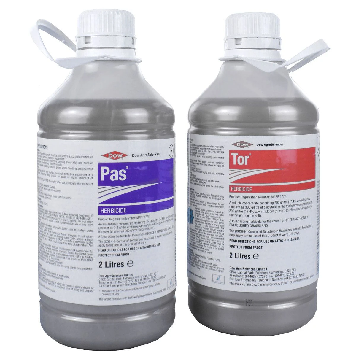 Pas Tor Twin Pack 1 X 2L + 1 X 2L - Powerful Grassland Weedkiller 1 Pas Tor Twin Pack 1 X 2L + 1 X 2L - Powerful Grassland Weedkiller