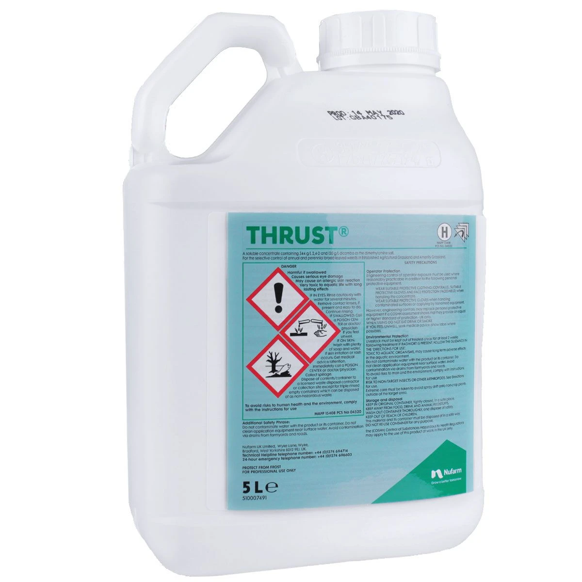 Thrust 5L - Powerful Ragwort & General Weed Killer For Grassland 1 Thrust 5L - Powerful Ragwort & General Weed Killer For Grassland